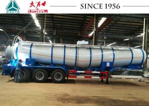 China V Shaped 35 Tons Oil And Chemical Tanker 3 Axles With Spring Suspension on sale