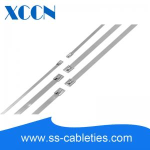 China 4.6*0.25*200mm 201,304,316 grade self-locking ball lock stainless steel cable tie with fireproof wholesale