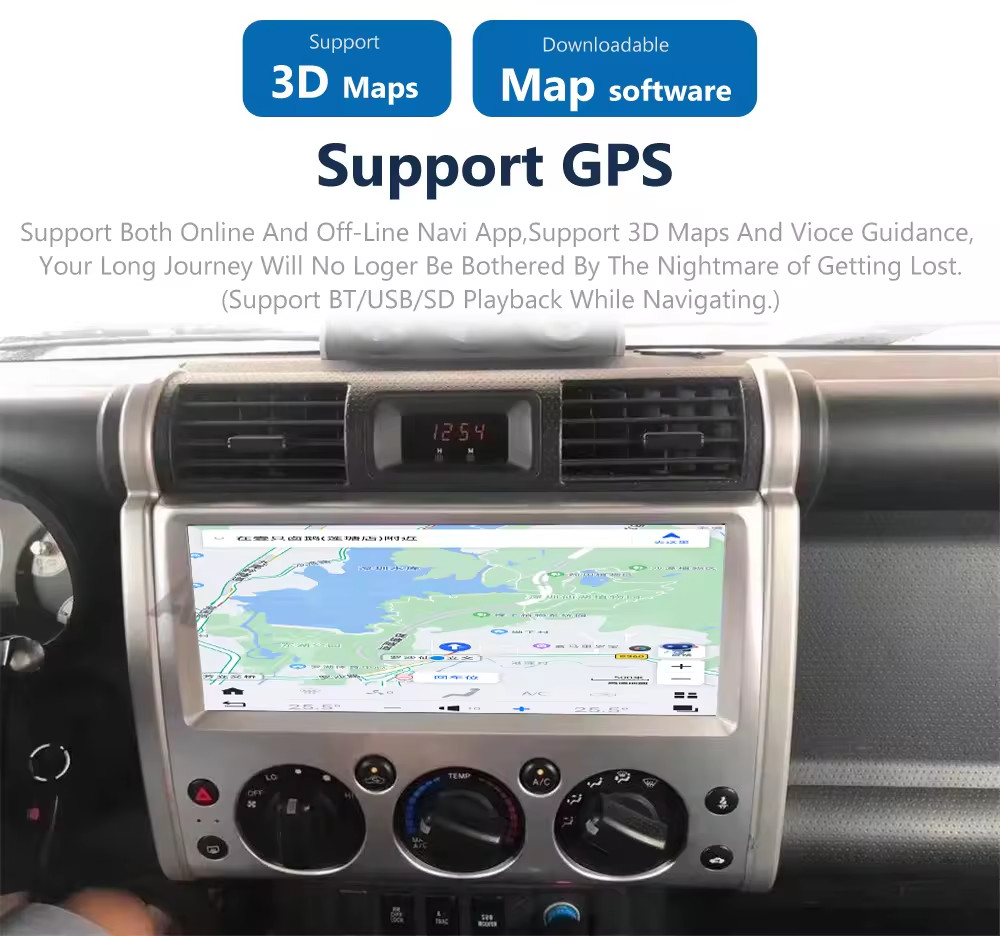Apple Carplay Android 13 Car Multimedia GPS Radio AM FM For Toyota FJ Cruiser