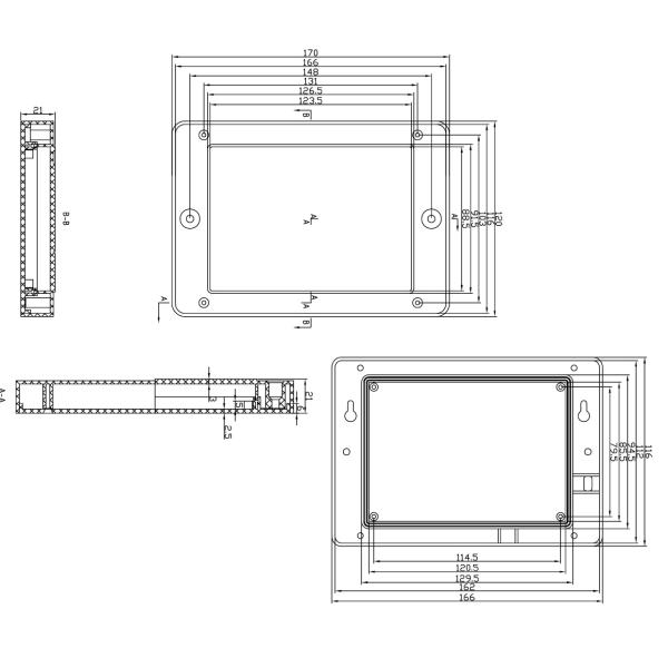 170x120x21mm Waterproof Plastic Electronic Project Box Enclosure Case