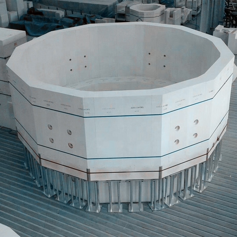 High Erosion Resistance Azs Refractory Brick for Glass Furnace Tank from Henan Hongtai