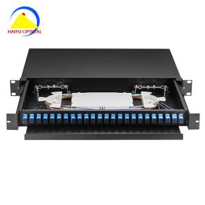 China Cold Rolled Steel 1U 19&quot; SC Fiber Optic Patch Panel 24 Port wholesale