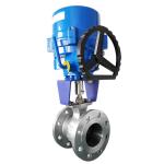 25-300mm V Type Ball Valve Shear Force Double Bearing