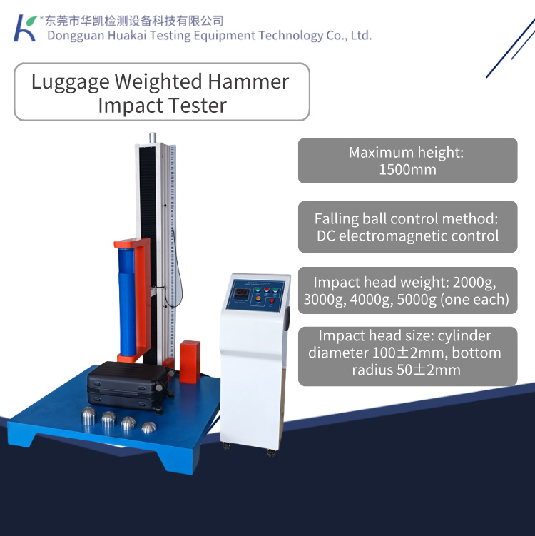Luggage & Bag Drop Hammer Impact Testing Machine Impact Resistance Testing Equipment for Molded Luggage and Other Materials