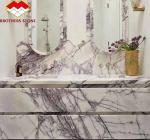 Polished Fragrant Snow Plum Stone Marble Bathtub Cut-to-Size for Living Room