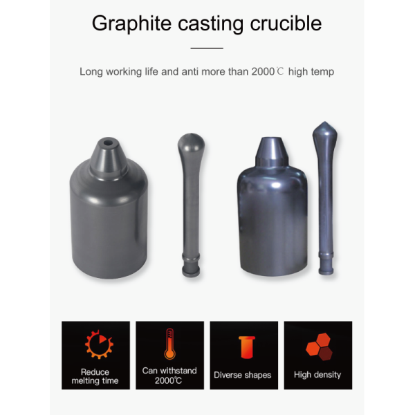 Graphite Casting Crucible & Stopper For Yasui K2/KT17