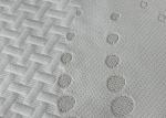SGS White Cotton Jacquard Fabric Waterproof Polyester Double Knit Fabric