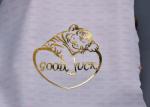 One Colour Custom Iron On Stickers , Garments Heat Transfer Labels