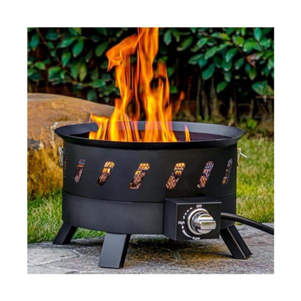 Courtyard Must-Have AJUNION 17.3 inch Portable Propane Fire Pit for Camping