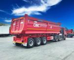 Heavy Duty 30 Cbm Solid Rounded Tipper Semi Trailer 3 Axles