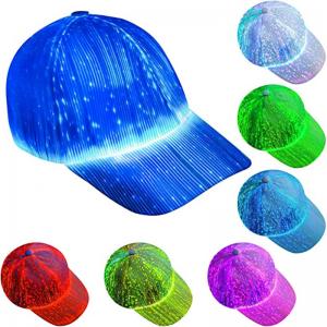 China LED Light Up Baseball Hats Fiber Optic Caps For Men Women wholesale