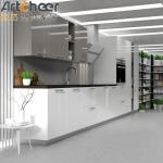 Smart Luxury Style Kitchen Cabinet Furniture White Island Set With Modern Design