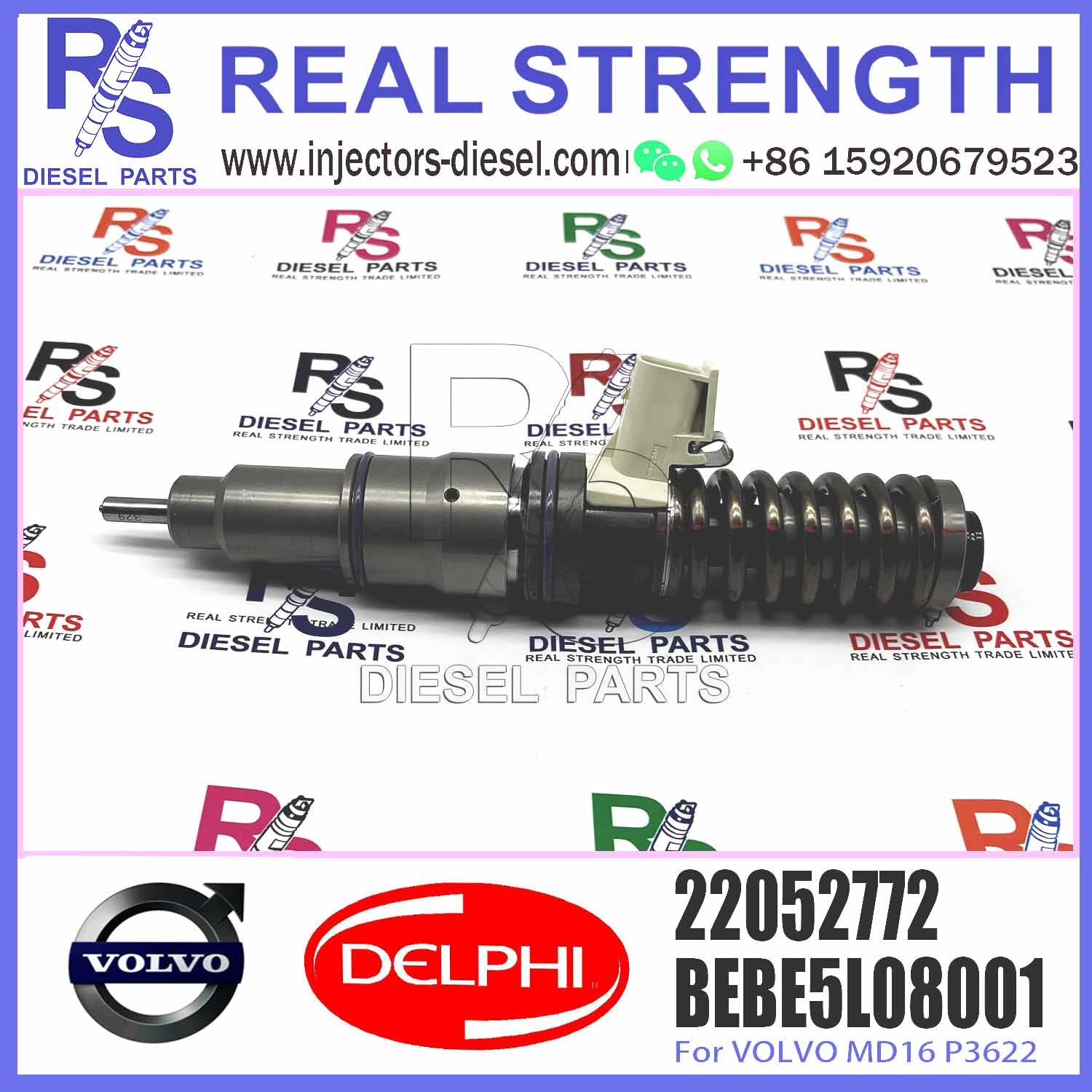 22717955 BEBE5L08101 Diesel Fuel Injector BEBE5L08001 22052772 E3.5 For V-O-L-V MD16 EURO 6