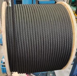 China Black Color Playground Combination Wire Rope 16mm*500m With High UV Resistance wholesale