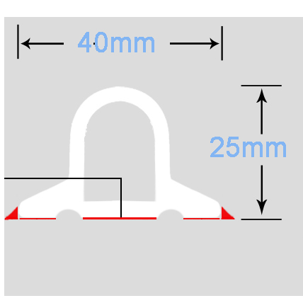 15mm Thickness Shower Threshold Water Retaining Strip for Water Proof Kitchen Barrier
