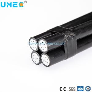 China Free Sample AAC/AAAC/ACSR 2/4/6AWG Aluminum Conductor XLPE/PVC/PE Insulated Quadruplex Service Drop Cable wholesale