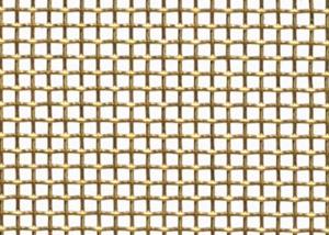 China 1.2m 1.5m Brass Insect Screen Metal Security Mesh Roll Plain Weave wholesale