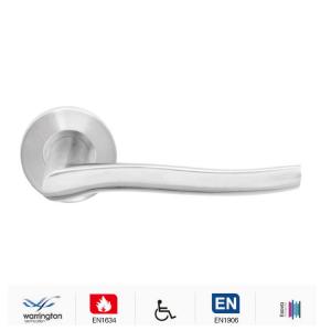 China Modern exterior door handle sets for commercial front doors custom finishes on sale