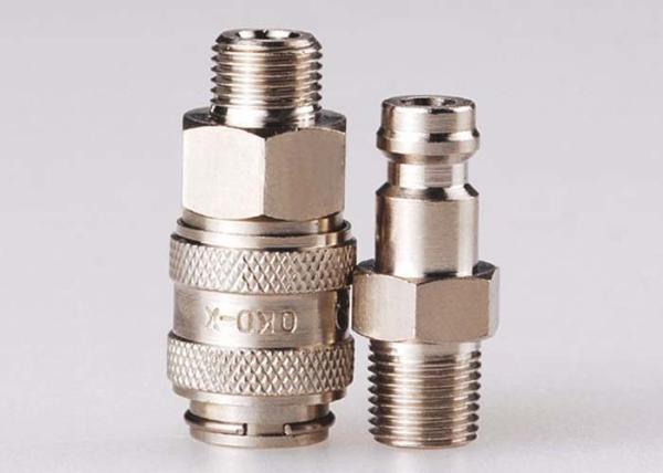 Straight Through Pneumatic Quick Disconnect Couplings , High Flow Quick