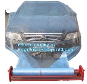 China auto polyurethane masking plastic for painting 4*300m, Tape plastic auto paint masking protection film for cars, bagplasti wholesale