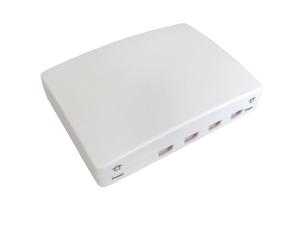 China 4 SC Port Fiber Optic Termination Box FTTH Fat Box Splicing Plastic White wholesale