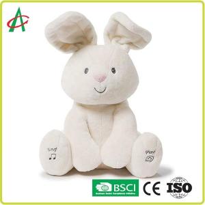 China Children Educational 30cm Musical Plush Toys Rabbit Stuffed Bunny wholesale