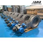Pneumatic On Off Hot Exhaust Gas Butterfly Valve High Temperature 500C Stainless