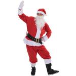 Polyester Luxury Velvet Santa Suit Adult Costume For Christmas Decoration