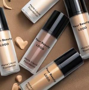 China High Quality Sample 40 Colors No logo Natural Skin Flawless Liquid Foundation Full Coverage Waterproof Makeup wholesale