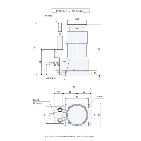 IP68 Waterproof Precision CNC Tool Setter Gauge Height Sensor with 40/60mm Setting Face for Milling Machine Testing Measurement