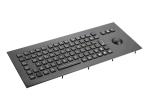 Military Black Metal Keyboard With Trackball