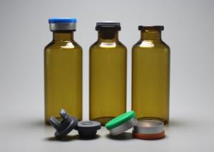 China 30ml Brown Tubular Glass Vial Bottle With Lid For Injection wholesale