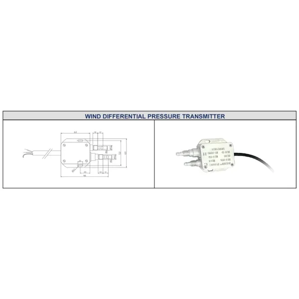1kpa Wind Differential Pressure Sensor Transmitter Air Differential Pressure Transmitter