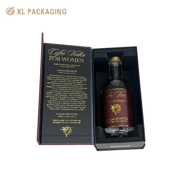 Custom Magnetic Wine Gift Box with EVA Insert & Gold Foil