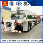 Double Axles 20ft 40ft Flat Bed Semi Trailer 2 axles container semi truck