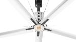 2mm Thickness Blade Gearbox Large Garage Ceiling Fan 1.5KW 55RPM