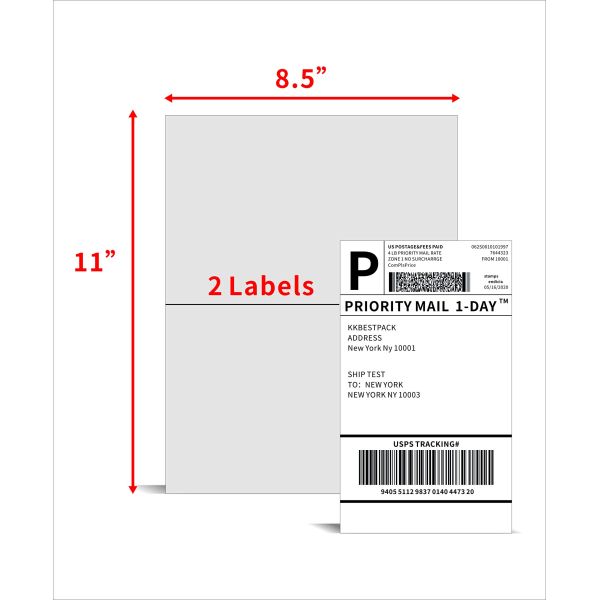 Waterproof A4 Label Stickers - Customizable Size Self Adhesive Labels with Strong Adhesive for Printing