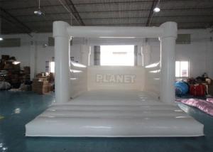 China Outdoor Jumping Bouncer Inflatable Wedding Bouncy Castle White Bounce House For Adults And Kids wholesale