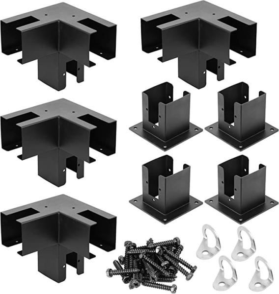 Wood Frame Pergola Kit Boots Alloy Steel 3 Way Right Angle Corner Bracket