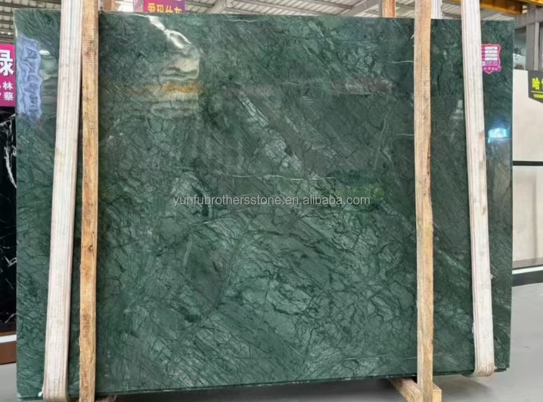 Calcite Dark Green Marble for Modern Design Villa Bathroom Sink and Dining Table