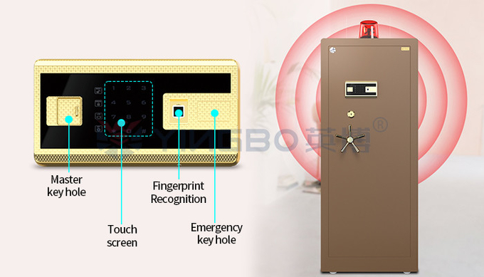 Double Alarm Solid Steel Jewelry Watch Winder Safes With 7 Open Ways