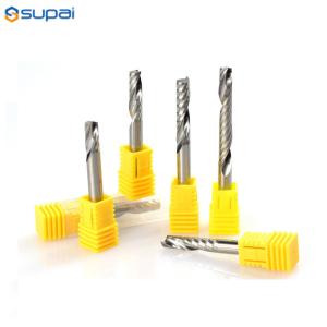 China Single Flute Spiral End Mill Cutter CNC Milling Cutter For Acrylic PVC wholesale