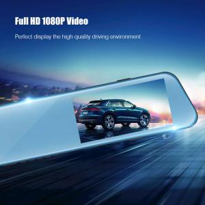 China Dashboard Mounted Vehicle Blackbox DVR HD 1080P Car Mirror Dash Cam Dual Lens wholesale