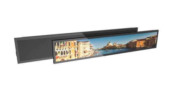 Ultra Wide Stretched Bar LCD Monitor Android 23.4 Inch Shelf Video Strip High