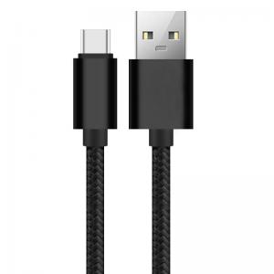 China Black Color 3A USB Charging Data Cable Nylon Braided RoHS CE Certified wholesale