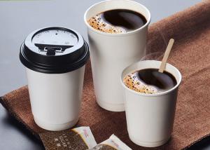 China 8oz 12oz Takeaway Coffee Cups Paper Drinking Cups with Plastic Cover wholesale