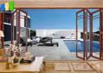 Exterior Windproof Aluminum Double Tempered Glass Patio Folding Door
