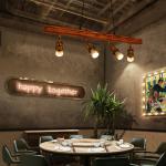 Retro loft industrial bar chandelier restaurant hot pot coffee shop wooden