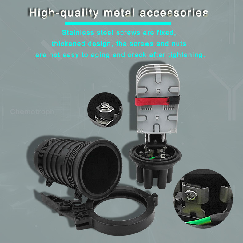 Heat Shrinkable Fiber Optic Closure 96 Core Wall Mount Joint Box Splice Closure Enclosure