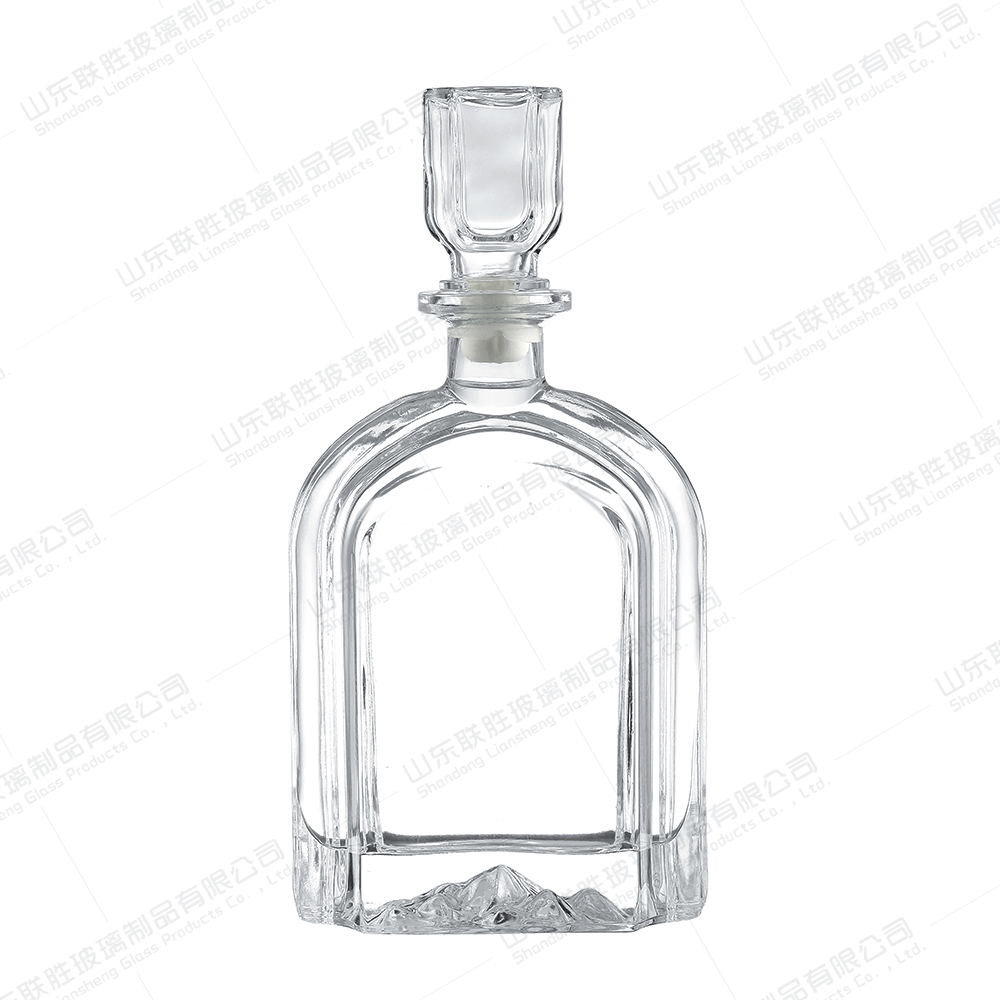 Glass Wine Bottle with Hot Stamping Surface Handling and Customized Color